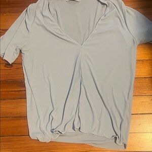 Zara Sky Blue Short Sleeve Top